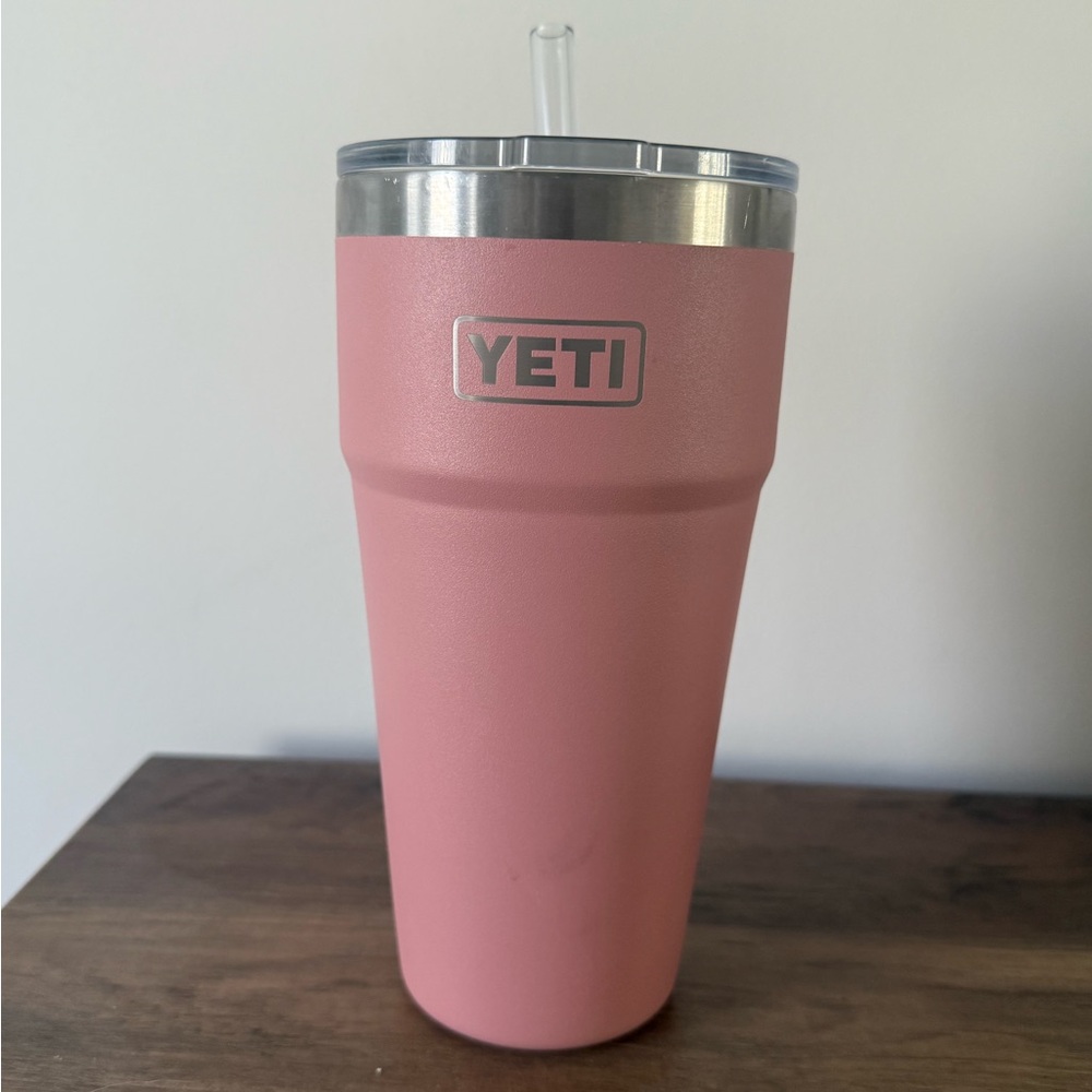 YETI 26 oz Stackable Rambler in Color Sand Pink - Picture 2 of 7